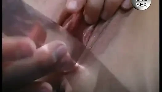 Busty blonde pussy dildoing in panty fetish solo
