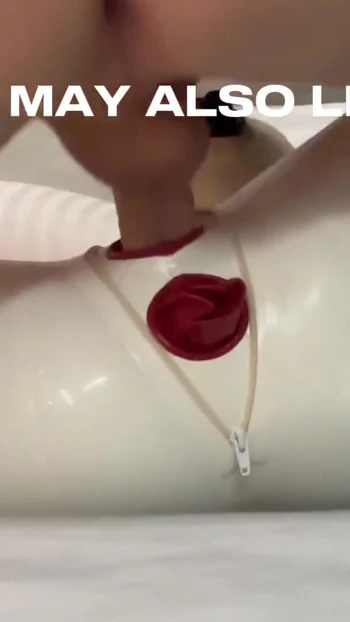 Unforgettable moment from "Creamy Dildo Fuck in Latex Suit - Natallien"