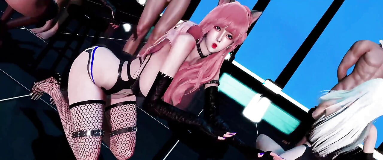 [mmd] Brave Girls - Rollin' Four People; Nude Dancing; Dance Sex; Black Stockings; Group Sex; Doggy Style;