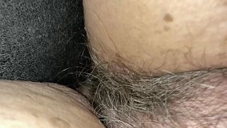 Playing With Wifes Hairy Pussy