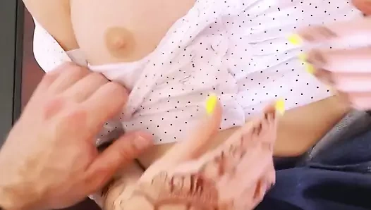 BOSS USED HIS SECRETARY AS A SEX DOLL AND FILLED HER ASS WITH CUM