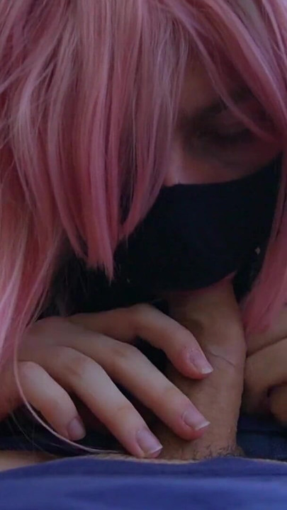 Key moment from "Cute Femboy blowing his BF's cock during a hike - NagisaIf's Adventure Blog #01"
