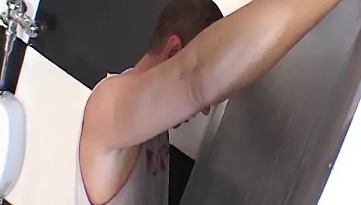 Piss Drenched Blonde Slut Squirting in Bathroom