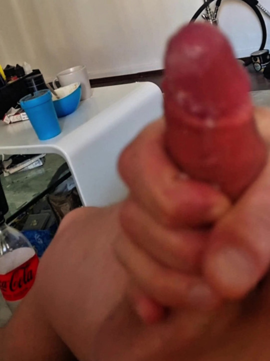 German cock jerked off to orgasm with cock ring