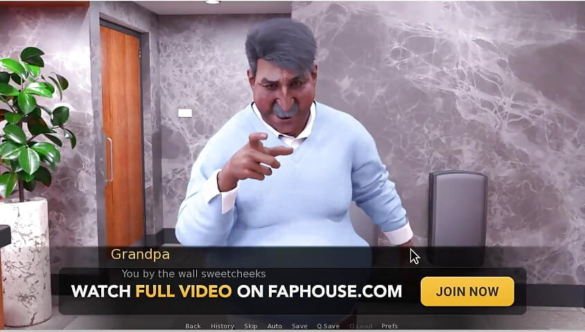 Grandpa's Visit -gameplay - Roleplay - Oldman Fucks Two Teens After Party and Fills Their Ass with Cum