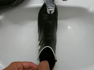 Piss in co-workers shoe (ankle boots)