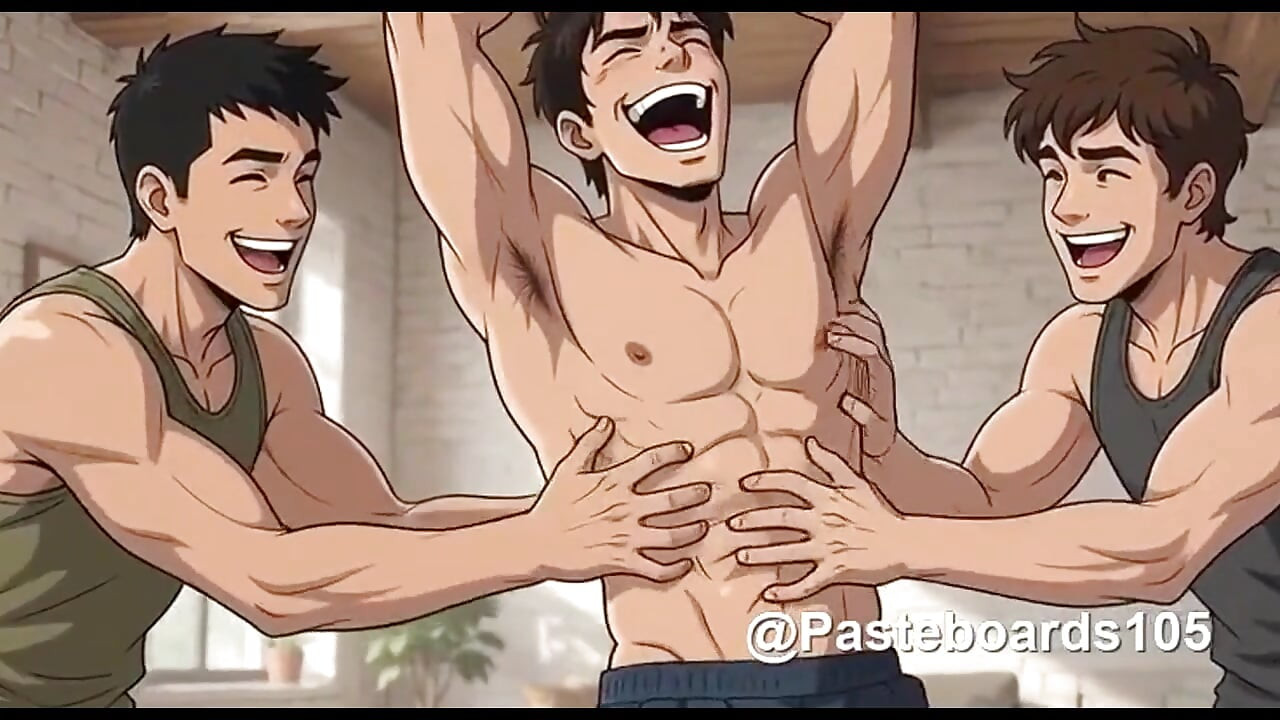 The Dare Circle - Strung From The Beam, Every Hand On His Abs (2D Anime Bara)