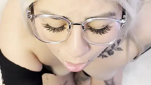 CUMMING ON MY SISTER-IN-LAW'S GLASSES