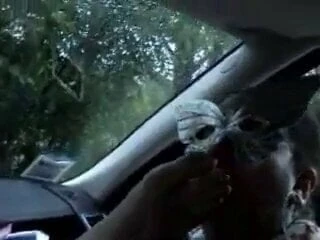 coppia porcella in car