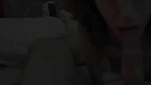 He Cums on My Face, Stains My Hair with His Semen, It's an Intense Blowjob