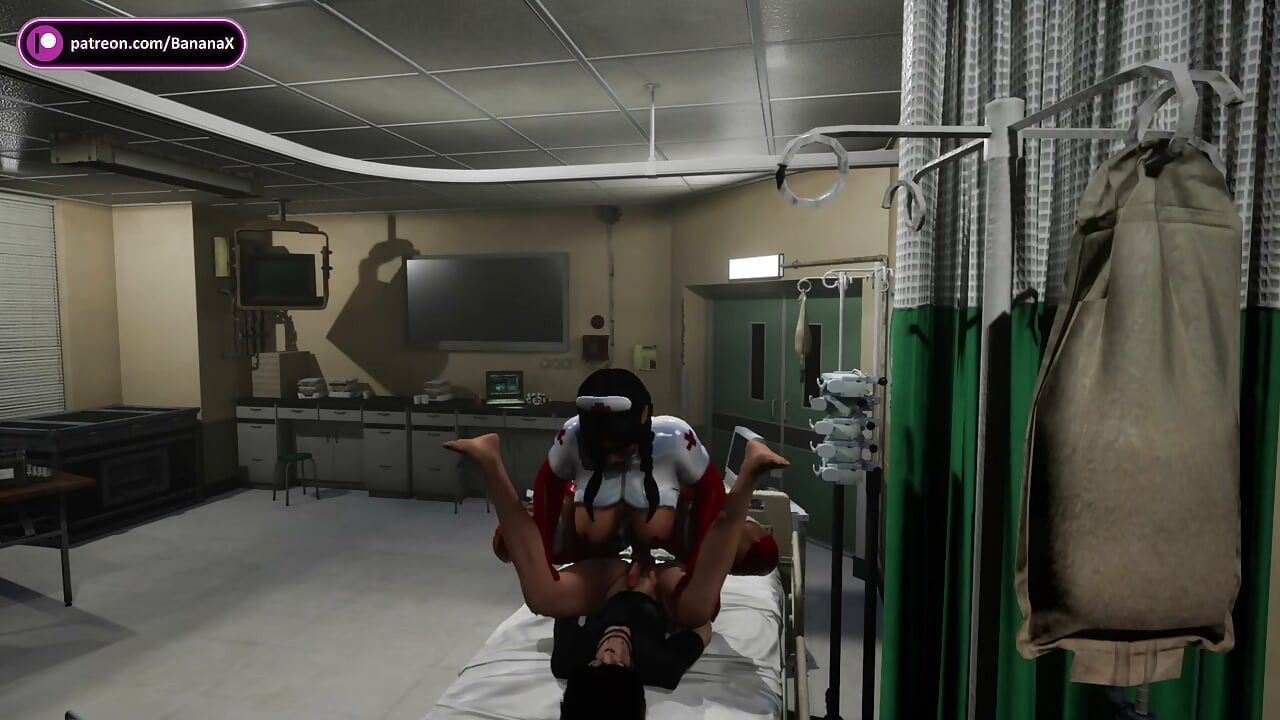 Futa Nurse Treats Patient with Her Cock