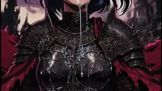 Heroic DARK Fantasy Warrior, Anime Ai generated