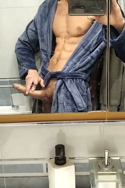 Mature Man with Nice Body and Huge Cock Unloads a Massive Cumshot!