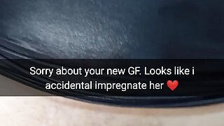 Ooops, sorry mate -  i cumming inside your new girlfriend in a ovulation day - Snap Cuckold captions - Milky Mari