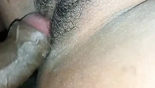 Desi indian girl creampie in night when her husband left for job