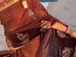 Cachonda desi gran culo redondo en sari