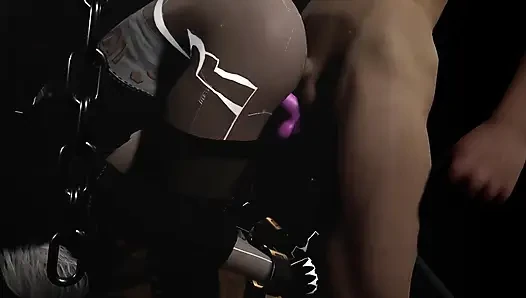 2b yorha esaret dildo çift penetrasyon - nier automata