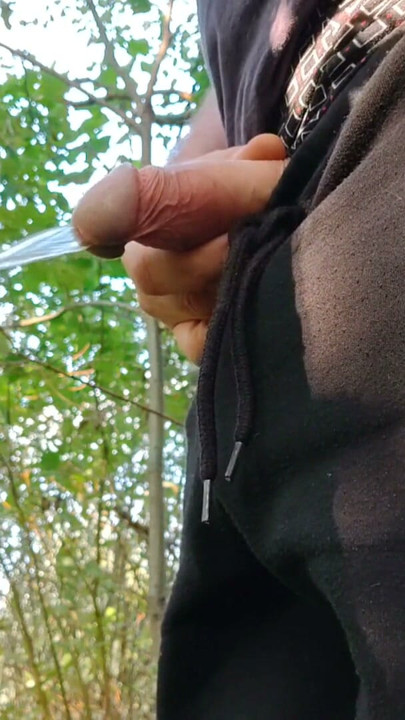 Peed on camera for the first time and cum later in the park! | Clip 1