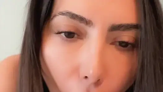 Hot striptease and up close pussy orgasm