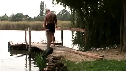 Blonde fat fucking on the beach