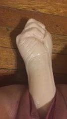 Rubber Fist Pussy Squeeze
