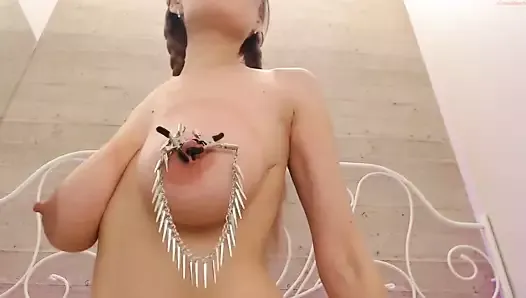 Girl with tied tits