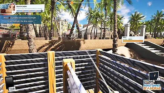 Gameplay raksasa waifu wash simulator bagian 1 - pekerjaan pembersihan pertama untuk vellory