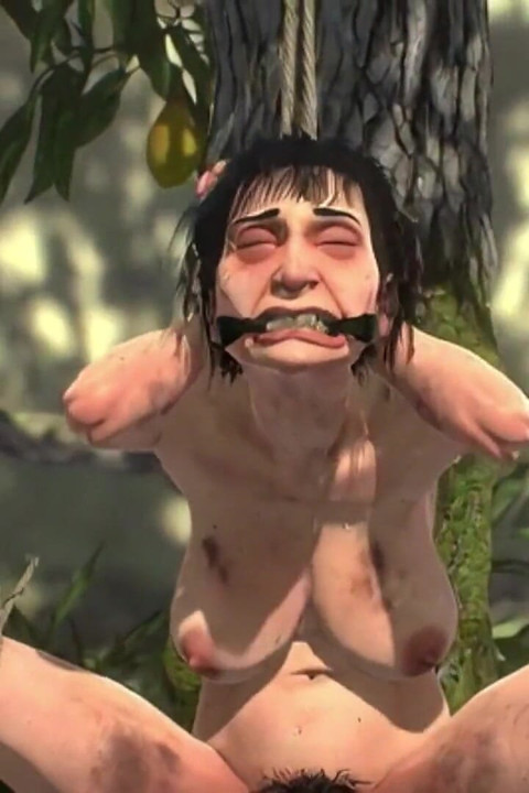 Old Granny Fruit Tree Bondage - Horny & Desperate for Anal