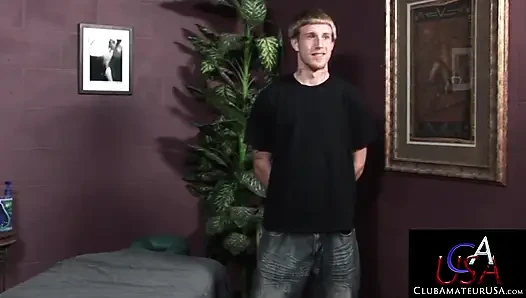 Tattooed Straight Dude Beau Kennedy Has His Dick Stroked By Kinky Masseur