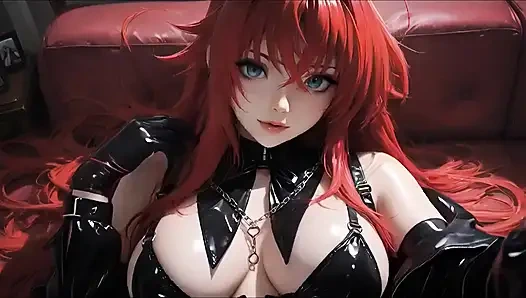 High School DxD Rias Gremory Stripping Lingerie to Naked  Sensual  Compilation