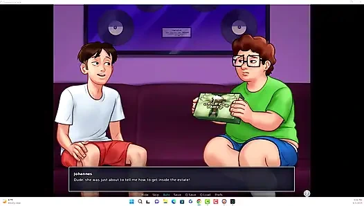 Summertime saga - Johannes and Erik watched Iwanka, Iwanka gave Johannes a blow job on camera