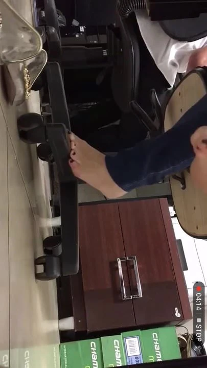 Clear plastic flats shoeplay at work