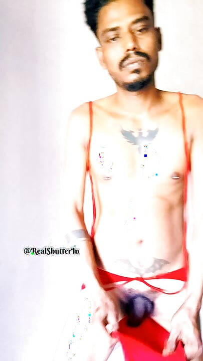 Underwear pulled down jerking