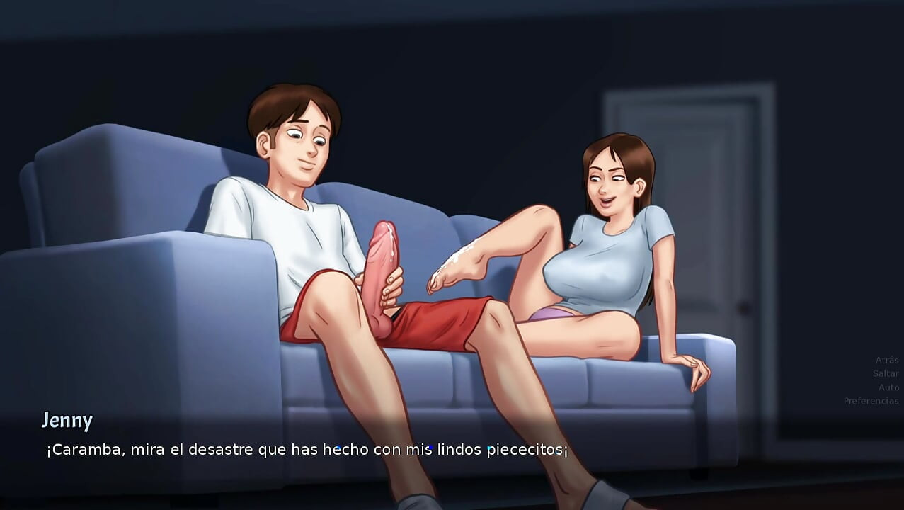 Stiefschwester fickt freund beim harten sex - summertime saga