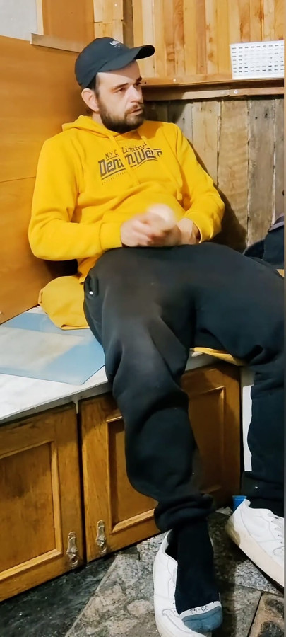 Masturbation and Cumshot in a Yellow Jacket