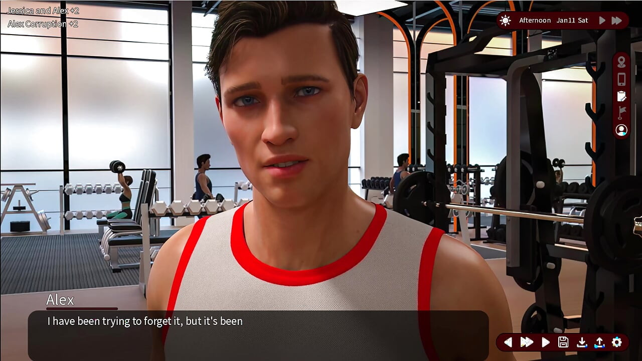 Whispers of Desire 7 Sarah and Alex Went to the Gym with Jessica