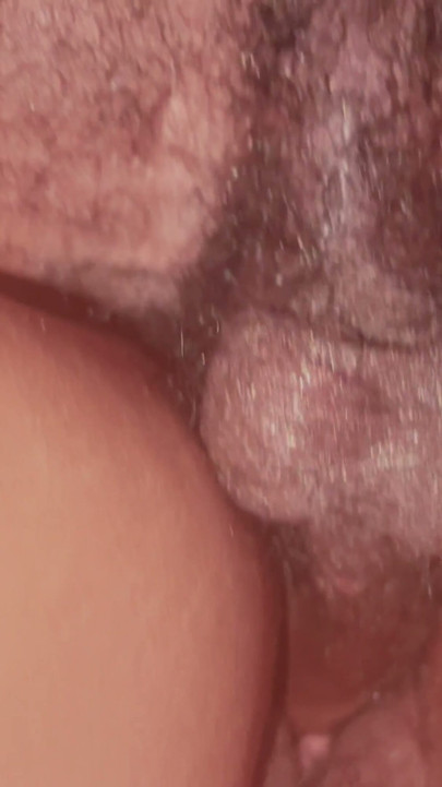 Horny erotic morning fuck with my girl. Big natural tits and juicy hairy pussy | Clip 1
