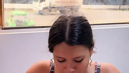 He Loves Jumping on My Cock While Everyone Walks by the Window