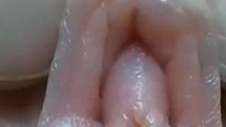 Rijpe clitoris van dichtbij