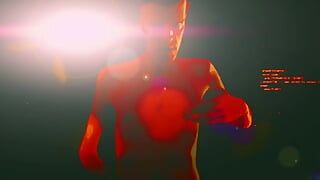 Británica Freddie Sunfields en lujuria de luces rojas oscuras