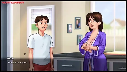 Summertime saga teil 23 von Dark Haaren - Heiße milf erwischte ihn beim masturbieren direkt in ihrem bett und hilft ihm, gut zu kommen