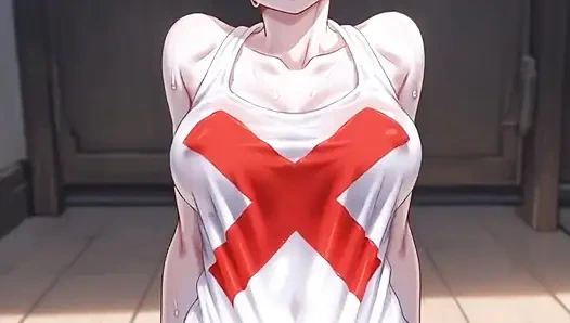 Gadis hantu putih masturbasi dan ngiler dengan nikmat