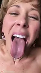 Hot blonde milf fucks with young guy