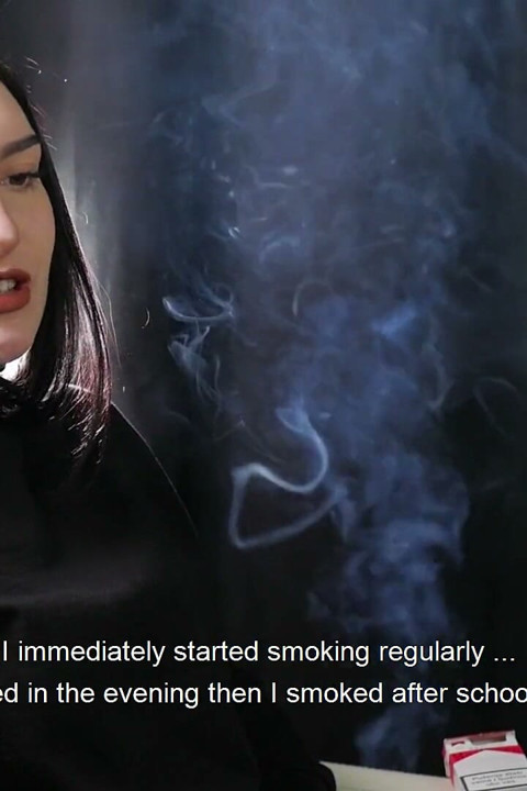 Young Brunette Smoker Interview - Calm Voice, Deep Inhales, Honest Addiction Talk