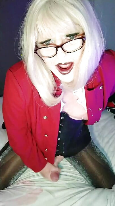 Naughty Trans Secretary Cum