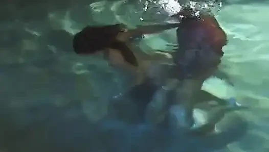 Horny slut takes plunge into the deep end