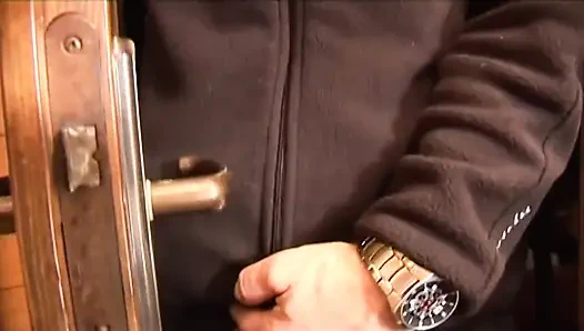 Naughty and naked woman banged by a younger boy in a chalet