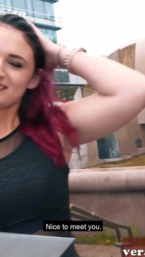 German Redhead Slut meet and fuck dating on Public Street | Clip 1