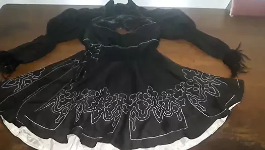 2b yorha cosplay kostüm üzerinde jizz