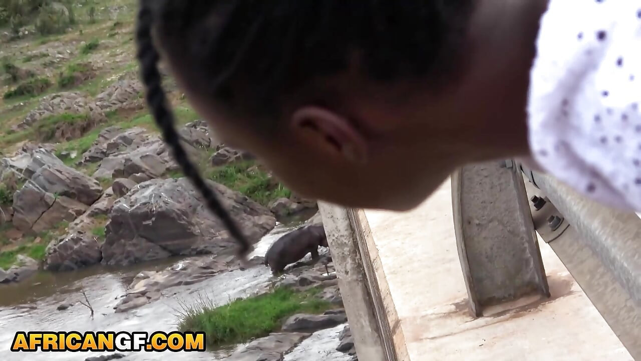 I took my EBONY GIRLFRIEND to the park and wrecked her tight PUSSY behind the trees